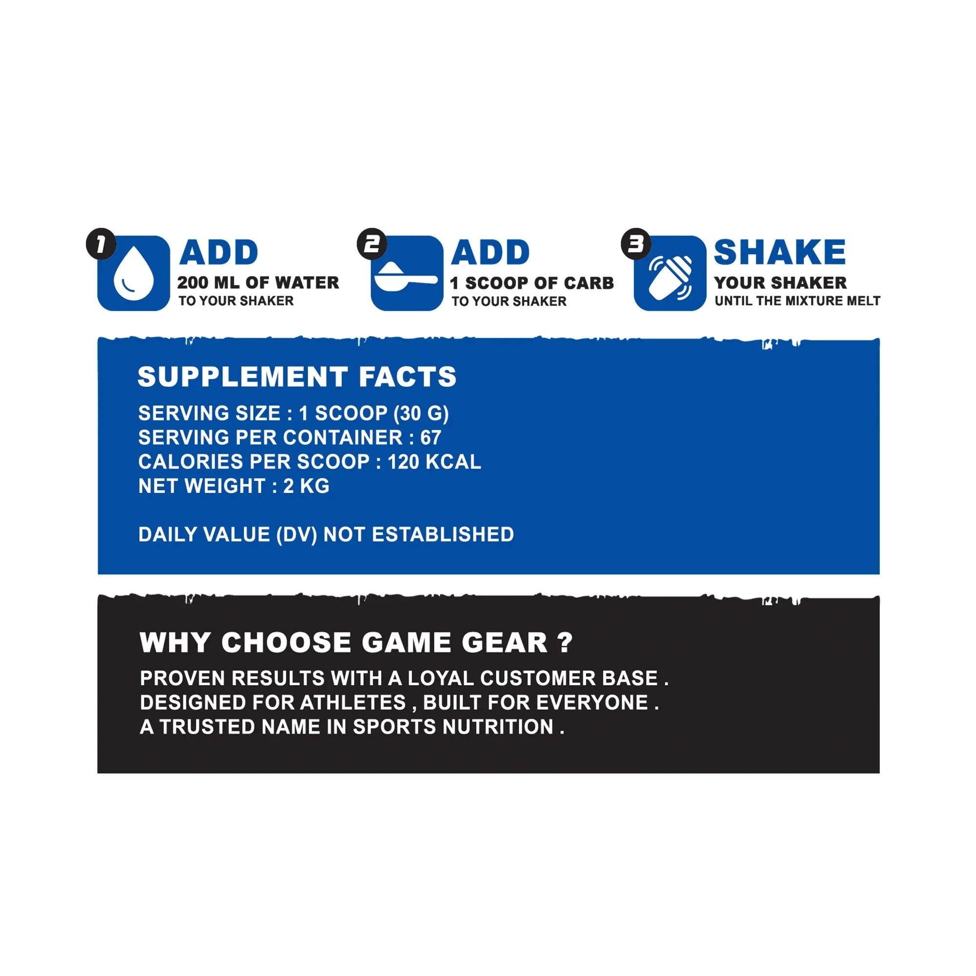 Carb Mix - Tangerine - 67 Servings - Game Gear nutrition