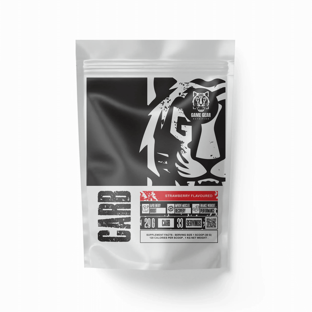 Carb - Strawberry - 33 Servings - Game Gear nutrition