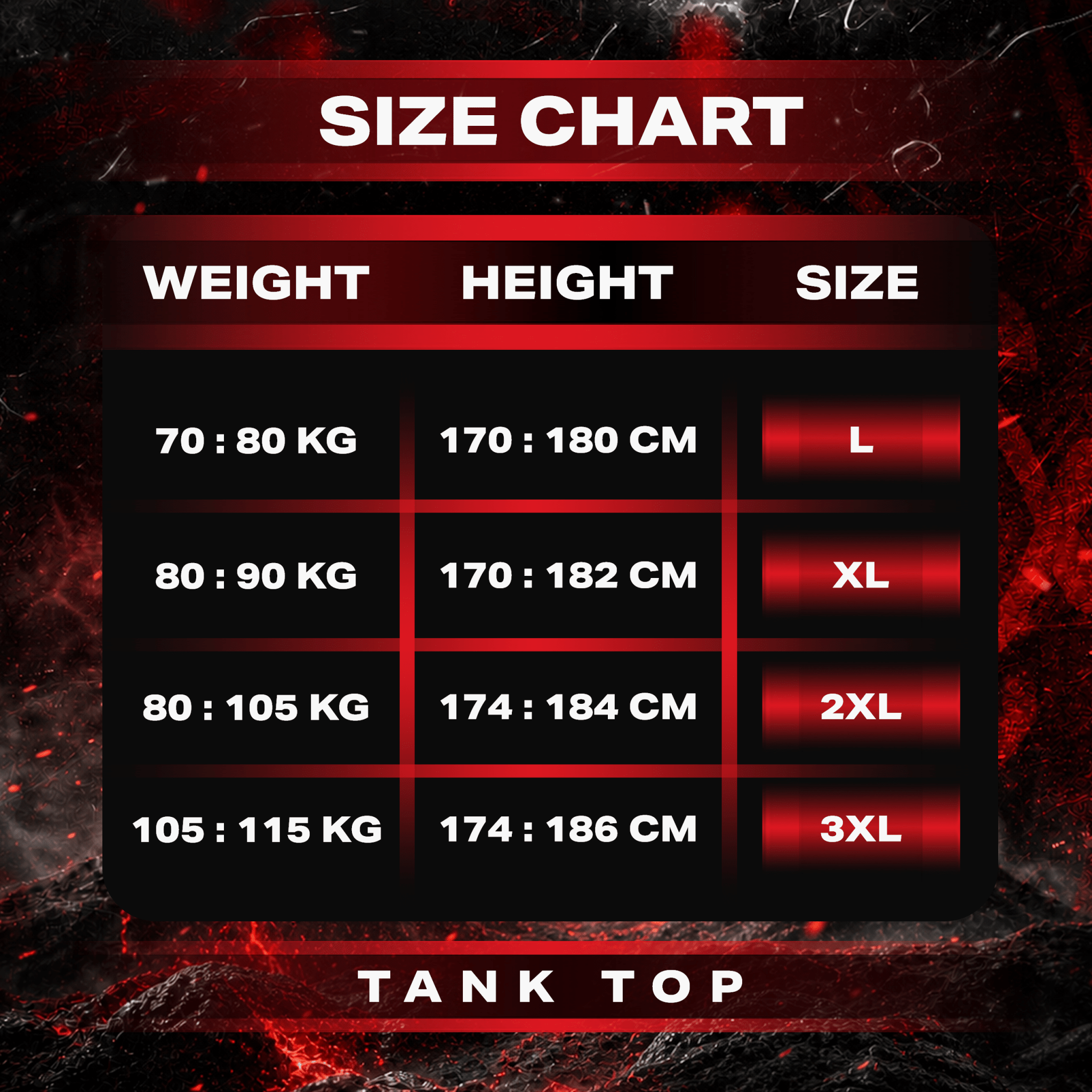 Red Tank Top - Game Gear nutrition